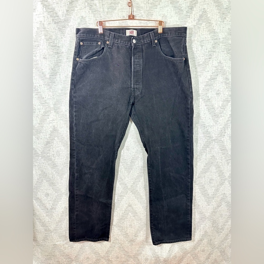 Levi's original 501 black straight leg button fly size 40 x 34